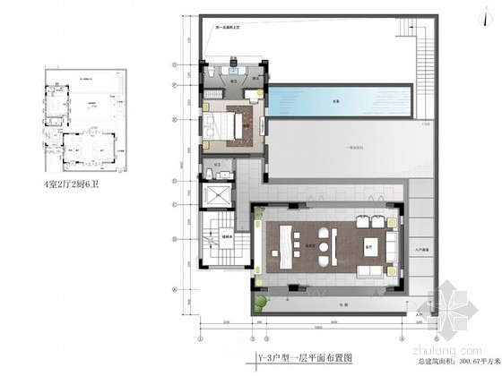 经典中式别墅装修资料下载-[云南]经典风景秀丽区新中式三层别墅设计方案