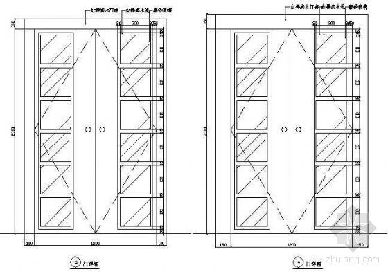 双开门CAD节点资料下载-双开门详图