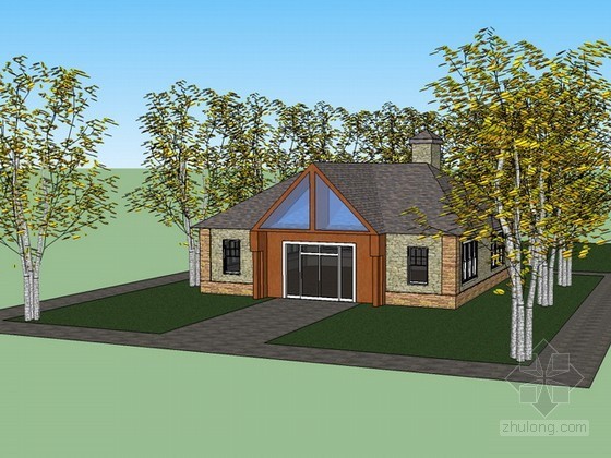 环境友好型小屋模型资料下载-小屋sketchup模型下载
