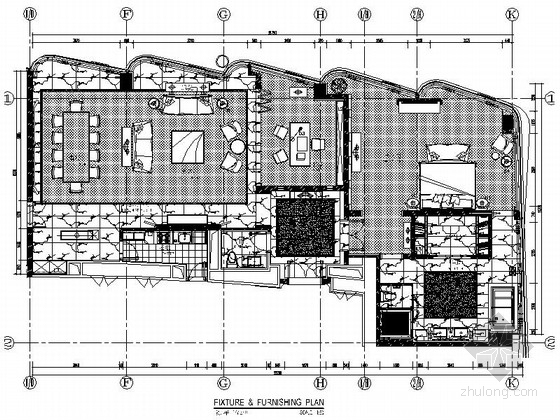 宾馆套房装修资料下载-[安徽]广场商业圈酒店现代总统套房CAD装修施工图（含效果）