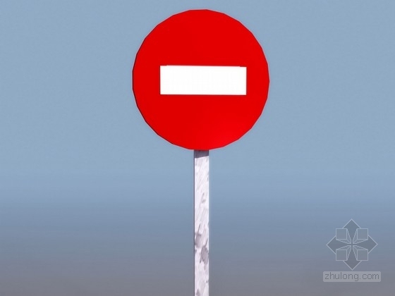 道路交通标志牌结资料下载-单柱式交通标志牌构造图（禁止、提示）