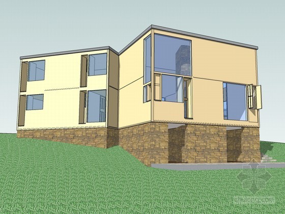 费舍住宅资料下载-费舍住宅SketchUp模型下载