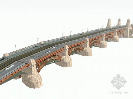大桥su模型下载资料下载-大桥建筑SketchUp模型下载