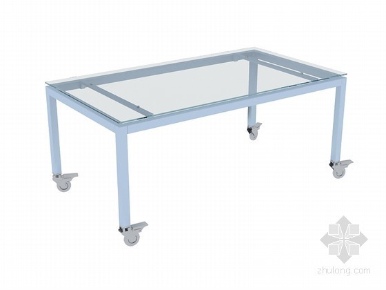 简约茶几中式资料下载-简约移动茶几3D模型下载