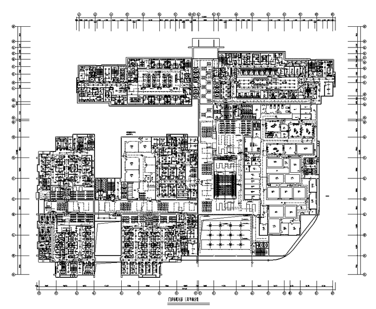 福建某医院门诊楼及综合楼机电及装饰图纸-照明平面图