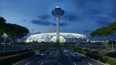 游客服务中心建筑模型资料下载-全球“最好玩”的机场—新加坡星耀樟宜，终于要开放了