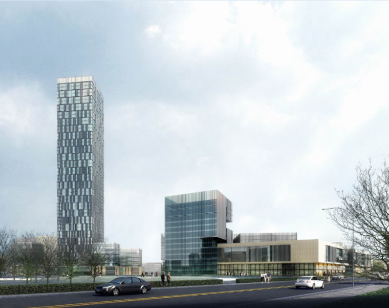 高层现代风格通州软件园项目城市设计方案
