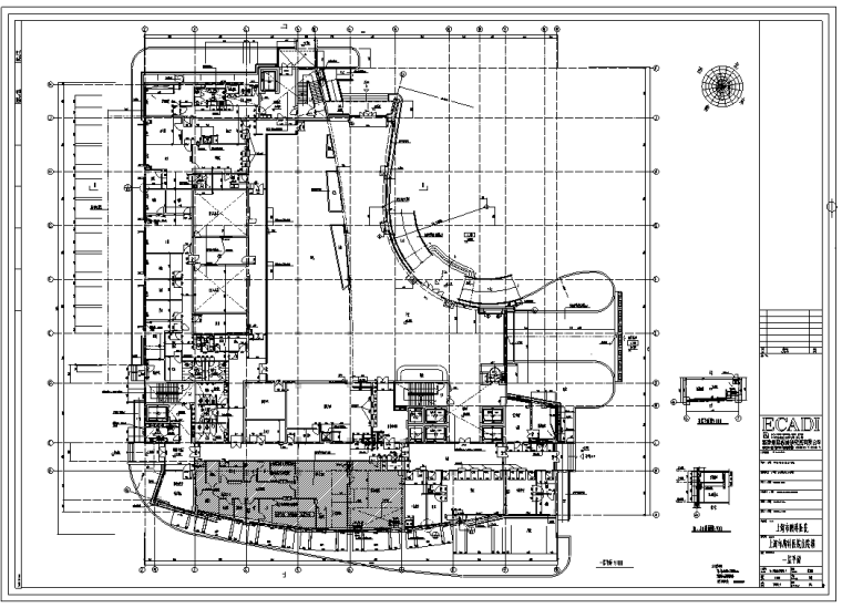 上海市胸科医院室内装修设计施工图（102张）-首层平面图