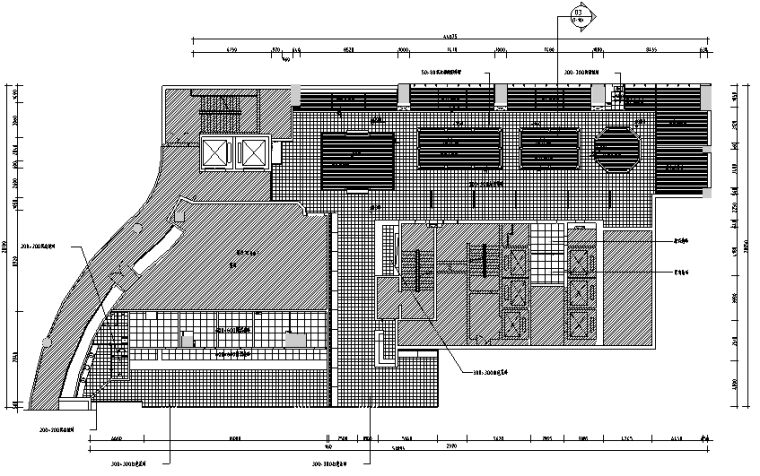餐饮空间厨房效果图资料下载-[新疆]新疆特色美食餐厅设计施工图（附效果图）
