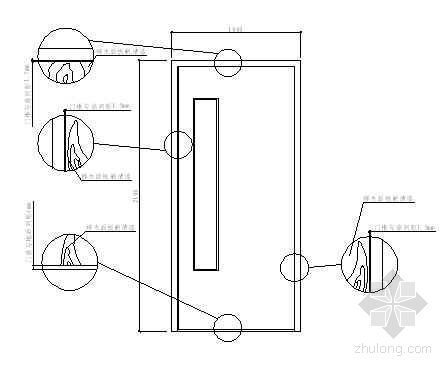 门窗安装dwg资料下载-某工程木门安装构造详图