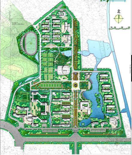 学校景观规划概念方案文本资料下载-南京学校新校区景观规划设计