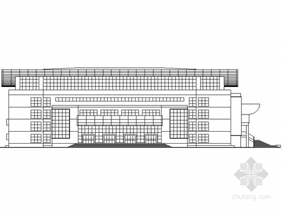 室内乒乓球馆施工图资料下载-某学校四层多功能体育馆建筑施工图