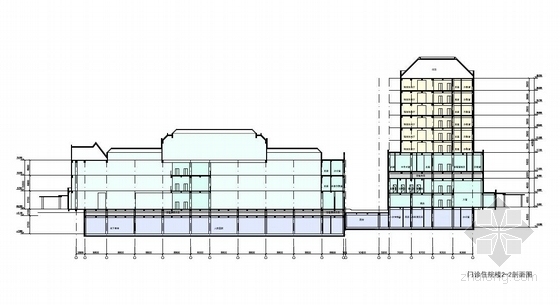 [大连]新建古典风格附属医院建筑设计方案文本（含教学楼）-新建古典风格附属医院建筑剖面图