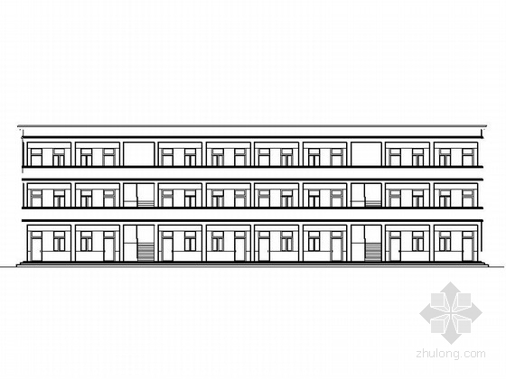 3层学建筑图资料下载-[安徽]三层现代初级中学教学楼建筑施工图