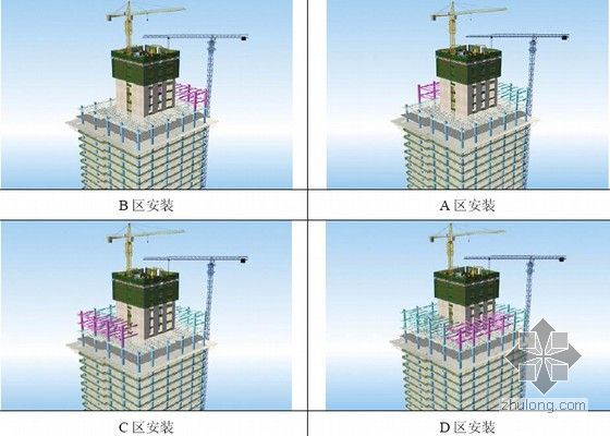 [浙江]框剪结构超高层写字楼及综合楼工程总承包施工组织设计（附图丰富 近300页）-塔楼主体安装