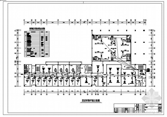 八层框架结构建筑平面图资料下载-某法院八层办公楼空调平面图