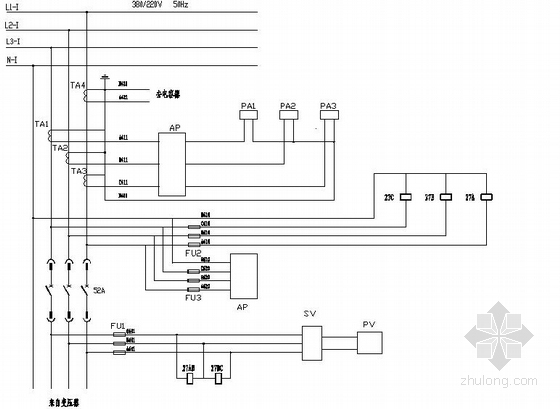 某化工厂电气设计图资料下载-某甲乙酮化工厂电气控制原理图