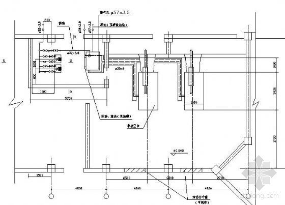 管道布置图图纸资料下载-应急柴油发电机组安装之设备、管道布置图