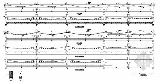 混凝土梁节点图资料下载-混凝土预应力梁索型图及节点大样