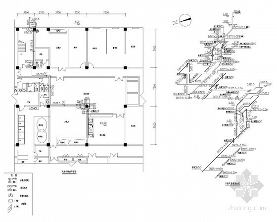 室内燃气管道引入管大样图资料下载-室内燃气管道图（附系统图）