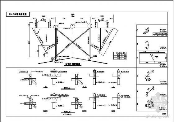 气楼结构详图资料下载-LC-1500气楼钢结构详图