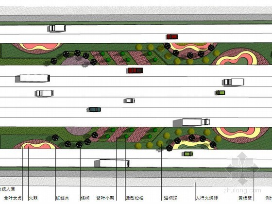城市道路绿地设计方案资料下载-[武汉]城市道路景观概念设计方案