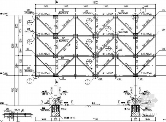 屋面广告牌节点资料下载-双面广告牌结构施工图
