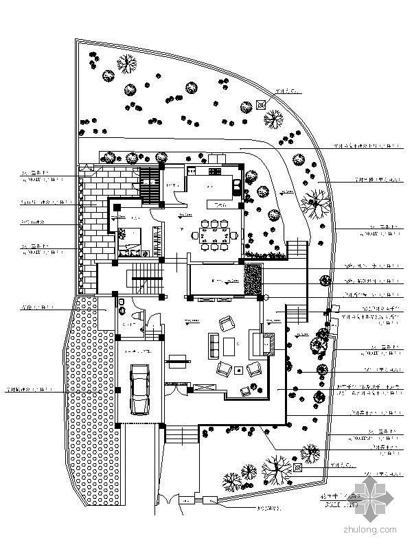 钢结构二层小别墅施工图资料下载-花园别墅精装施工图