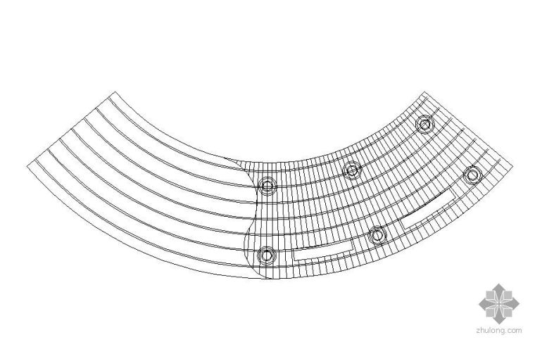 木平台剖面图cad资料下载-弧形木平台做法详图