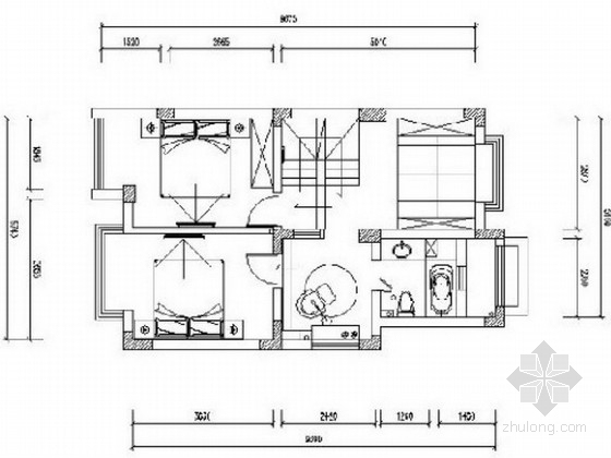 800平米餐厅CAD图资料下载-[江苏]精致英式田园风格三层别墅室内设计方案