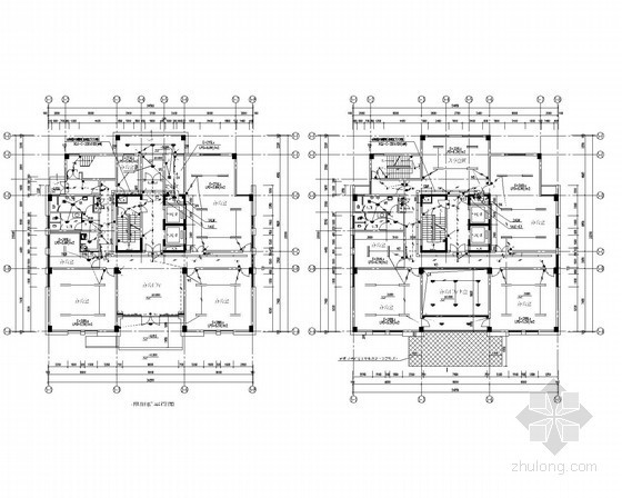 地下室墙体防水dwg资料下载-[浙江]写字楼带地下室人防车库电气施工图（最新）