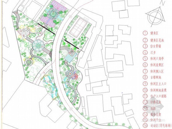 小型公园景观设计CAD资料下载-社区休闲公园景观设计
