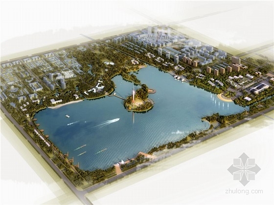 山东菏泽市规划方案文本资料下载-[山东]大型水上书画公园规划方案