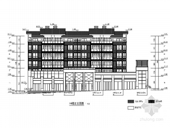 [重庆]现代风格住宅小区规划设计方案文本（含CAD）-现代风格住宅小区规划设计方案立面图