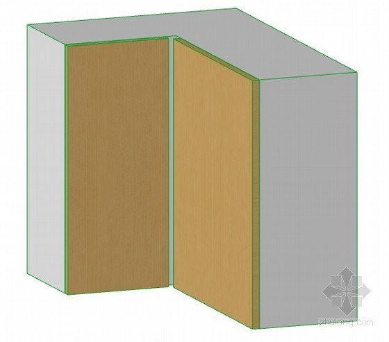 壁柜SU模型资料下载-L型转角壁柜 archiCAD模型