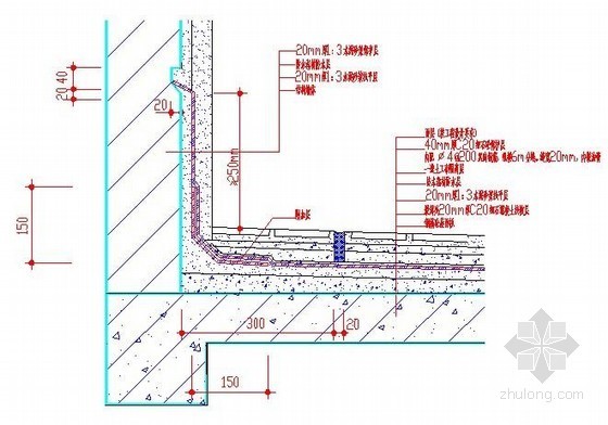 屋面施工节点CAD大样图资料下载-屋面女儿墙防水节点大样图