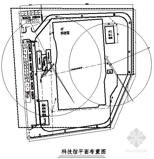 主体结构施工布置图资料下载-[内蒙古]科技馆主体结构临时用电施工方案（平面布置）