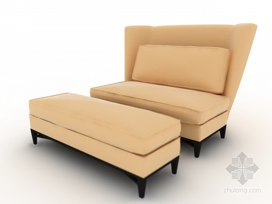 沙发躺椅3d模型资料下载-沙发躺椅