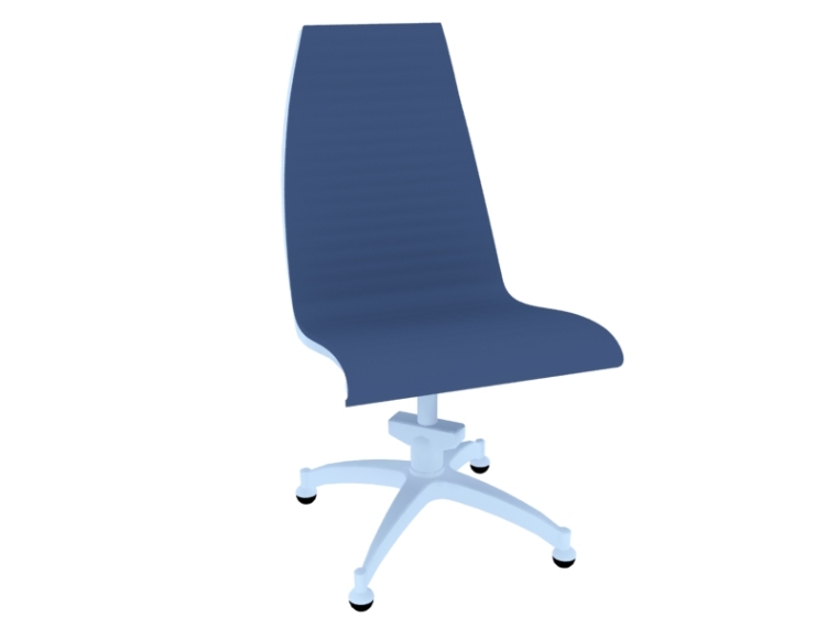 草图大师办公椅资料下载-简洁办公椅3D模型下载