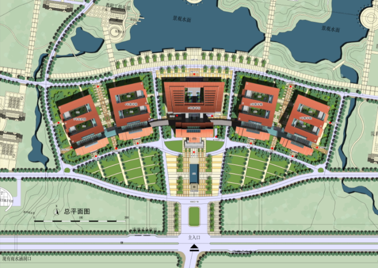 [福建]厦门大学图书馆建筑设计方案文本-总平面图