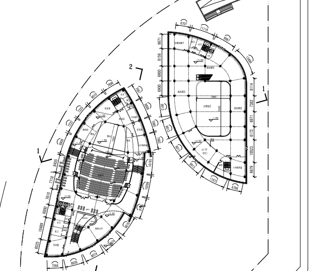 [成都]郫县文化中心建筑方案设计文本-一层平面图