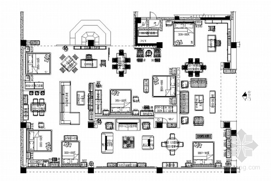 系统家具家具资料下载-[福建]家居体验馆内部家具展示店内施工图