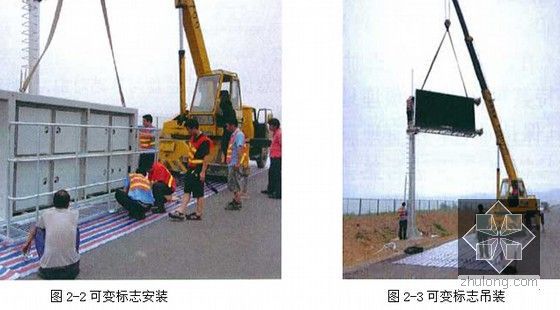 [云南]高速公路施工标准化实施要点218页（路桥隧交安 机电房建工地）-可变标志的安装