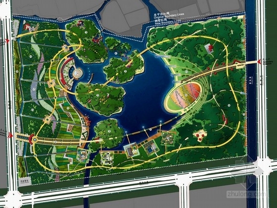 [苏州]城市生态植物公园景观规划设计方案-总平面图 