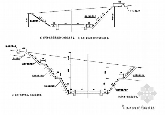 [福建]绕城公路25～37m高边坡专项设计图112页（含计算书 知名大院）-一般路基设计图 