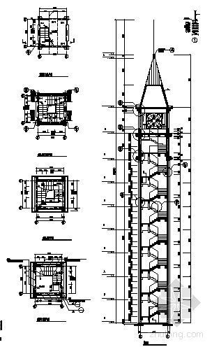 欧式园林观景塔建筑方案图-2