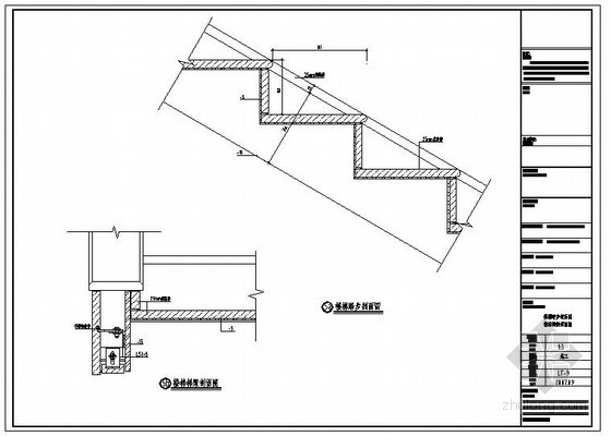 弧形梁式楼梯资料下载-某建设大厦一层钢架弧形楼梯结构设计图