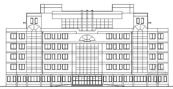 六层学校综合楼方案资料下载-某六层综合楼建筑方案图