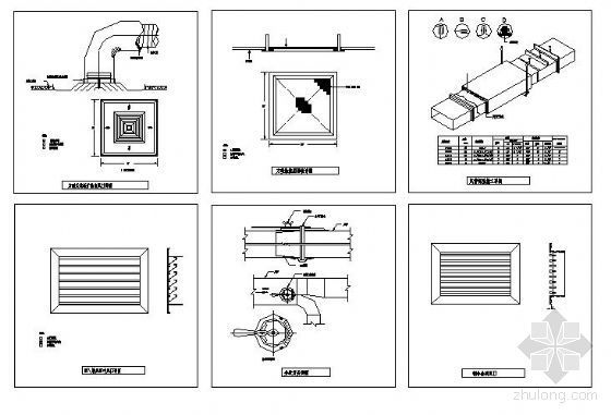 空调风口节点大样资料下载-风口保温安装大样图纸