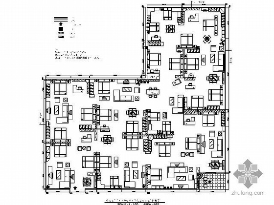 室内家具摆放图资料下载-国际品牌家具旗帜店装修图